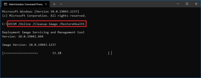 dism restore health command