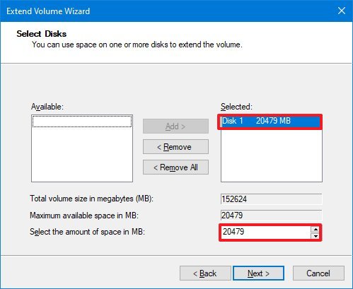 Increase partition size on Windows 10