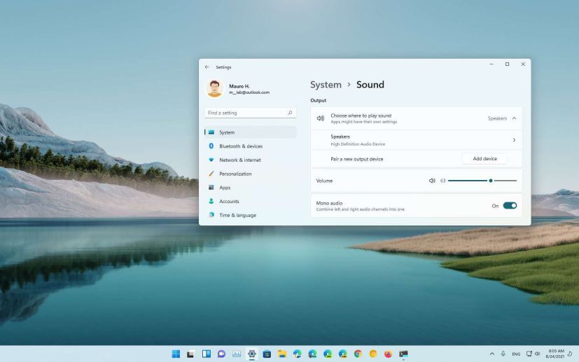 Windows 11 mono audio