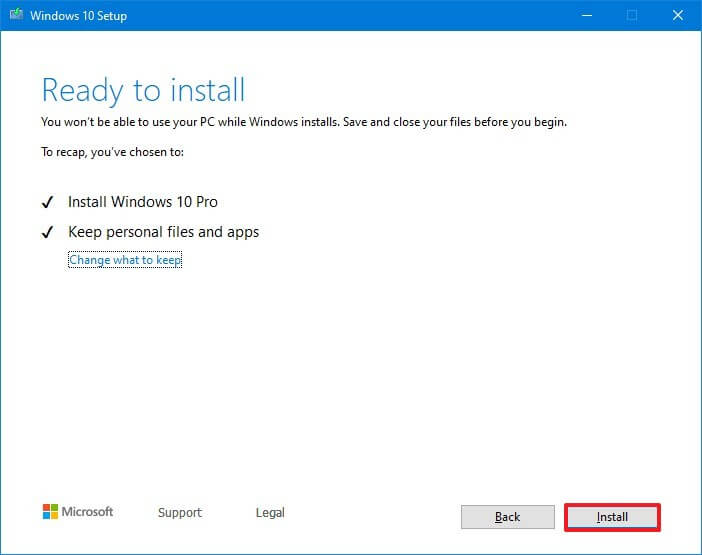Windows 10 install without USB