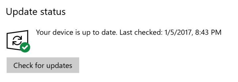 Windows Update green icon