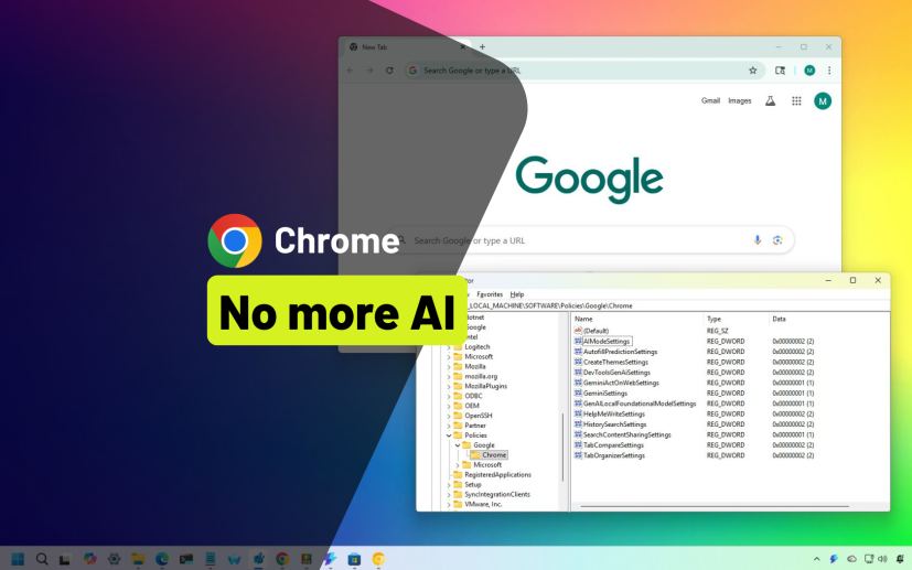 Windows 11 Chrome with AI disabled