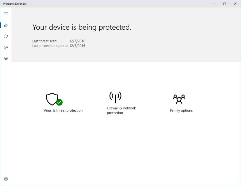 Windows Defender new dashboard